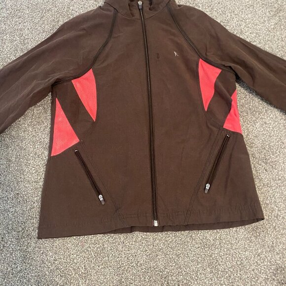 Danskin Now 2-in-1 Convertible Jacket Zip-Off Sleeves Brown Pockets Girl's S 4/6 - Picture 2 of 8